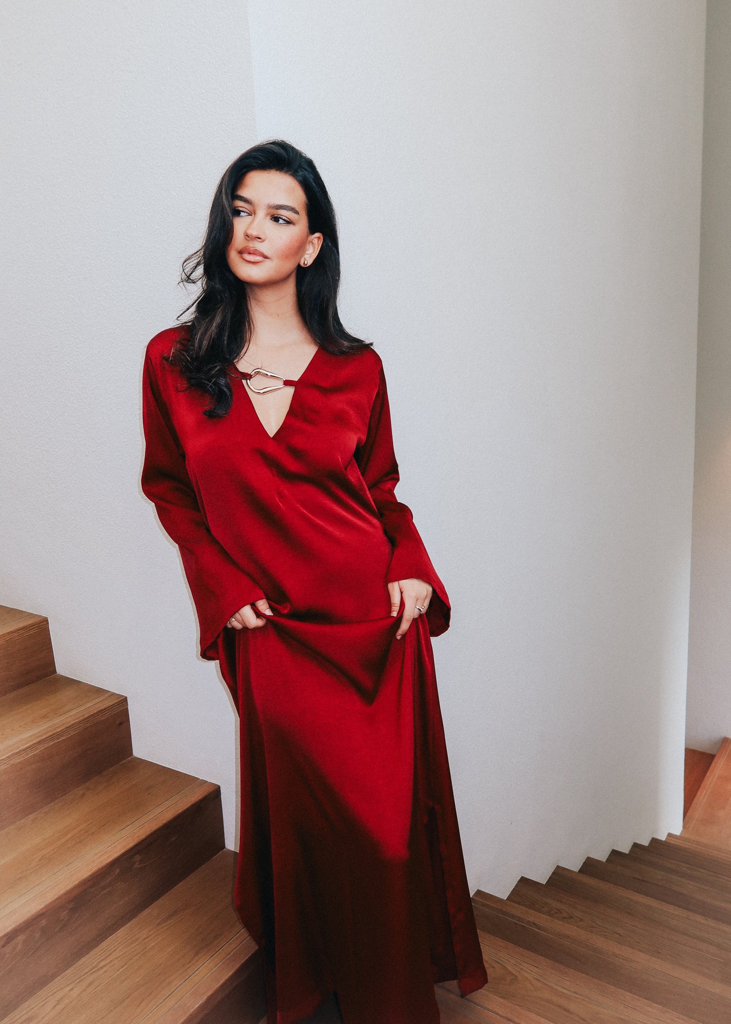 Leya Dress Maroon