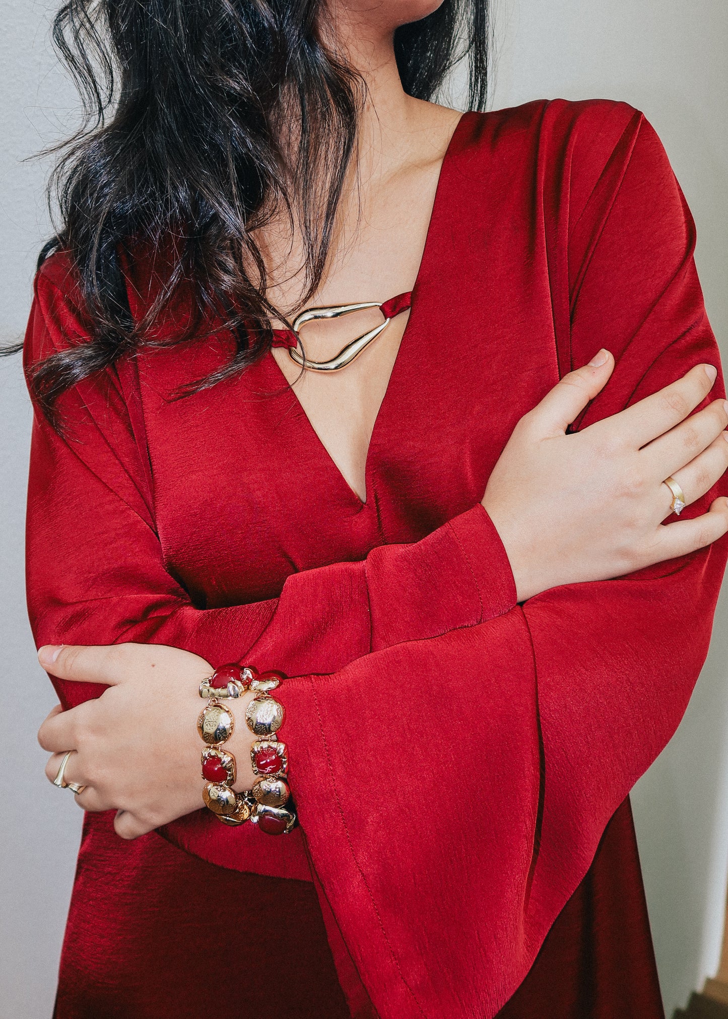 Leya Dress Maroon
