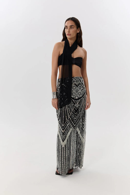 Embellished Maxi Skirt