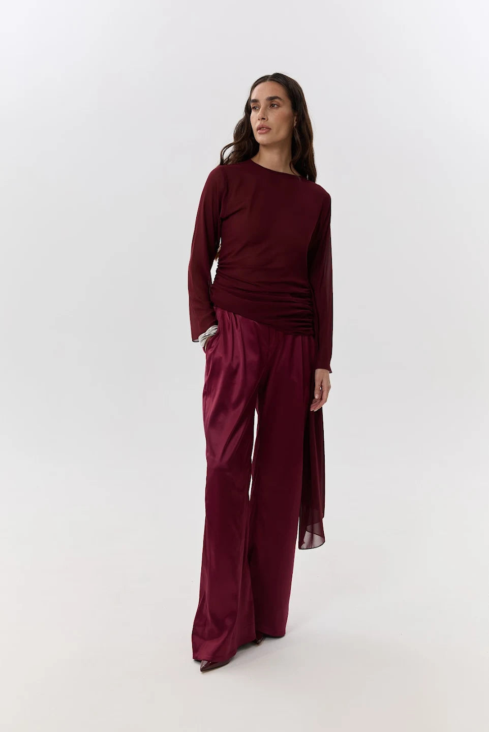 Asymmetrical Burgundy Top