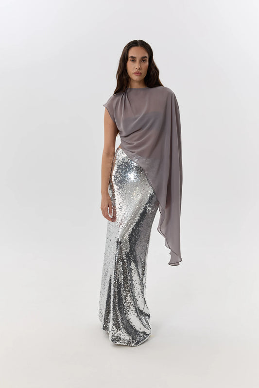 Asymmetrical Chiffon Top