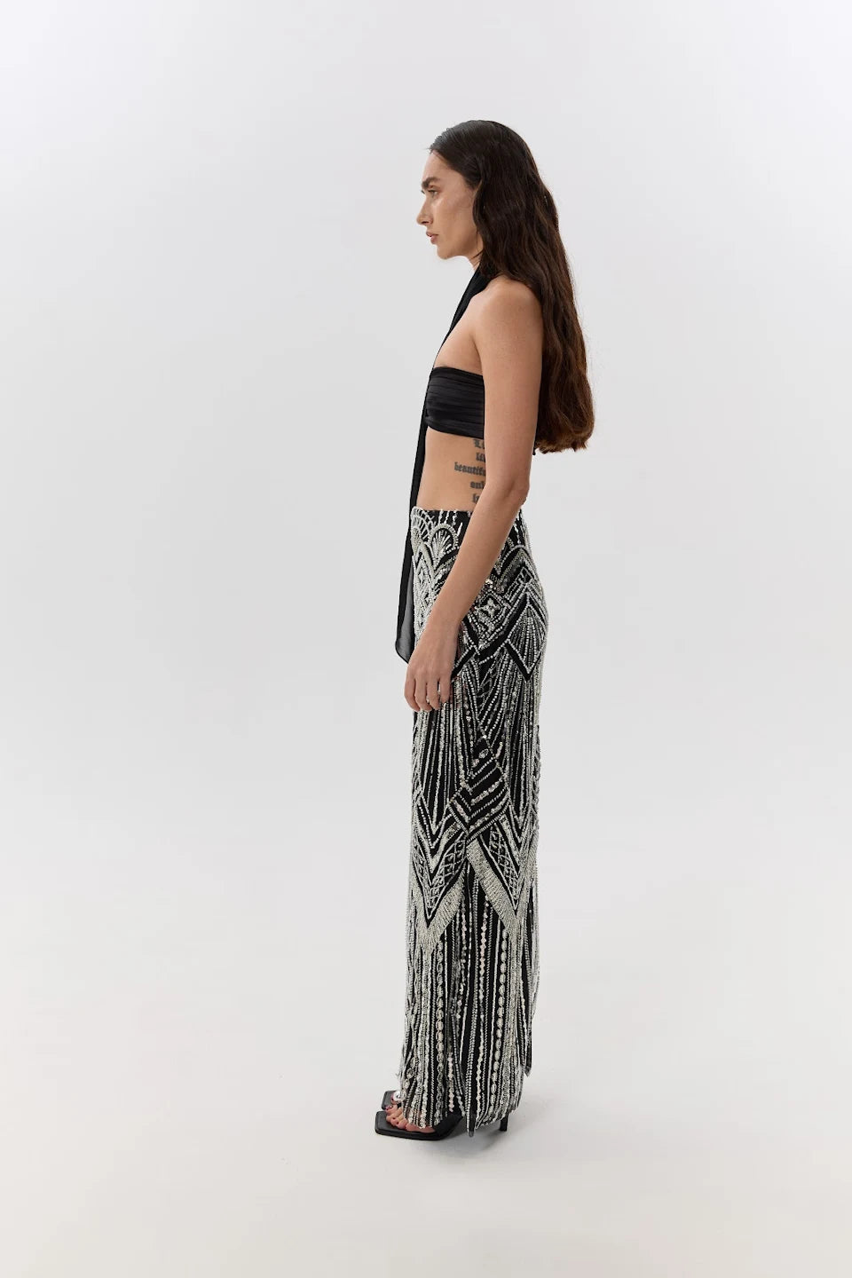 Embellished Maxi Skirt