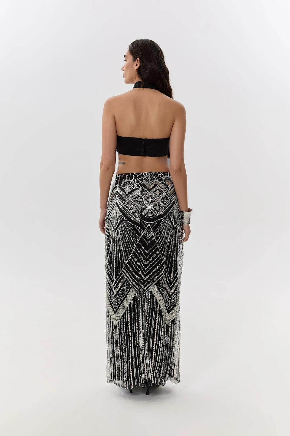 Embellished Maxi Skirt