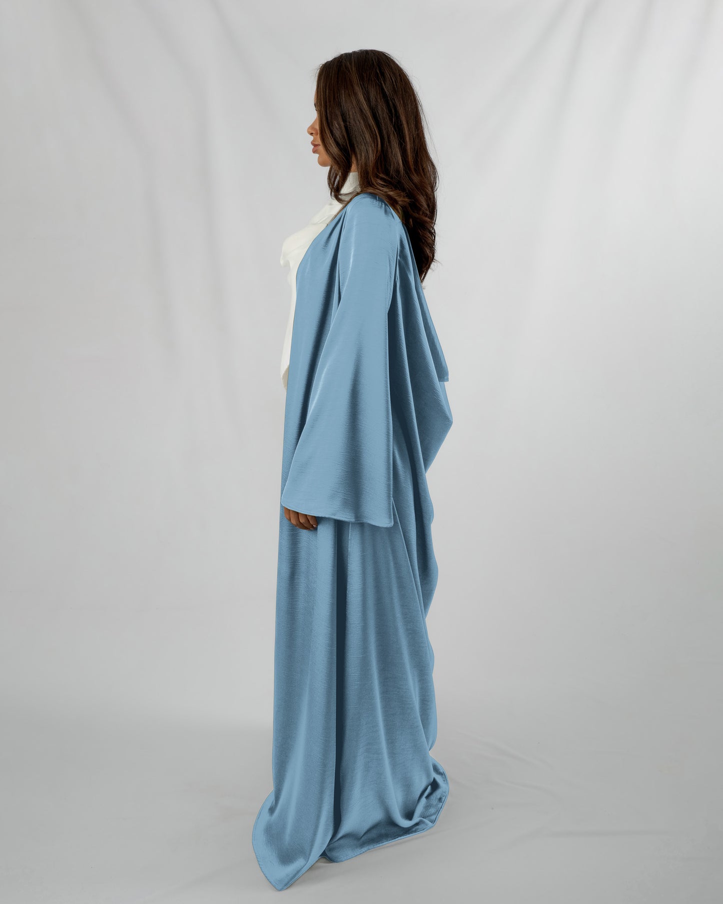 Backless Cowl Abaya - Blue