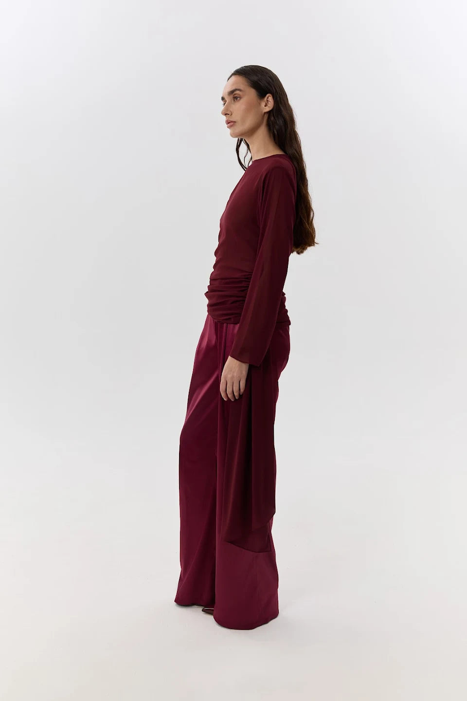 Asymmetrical Burgundy Top