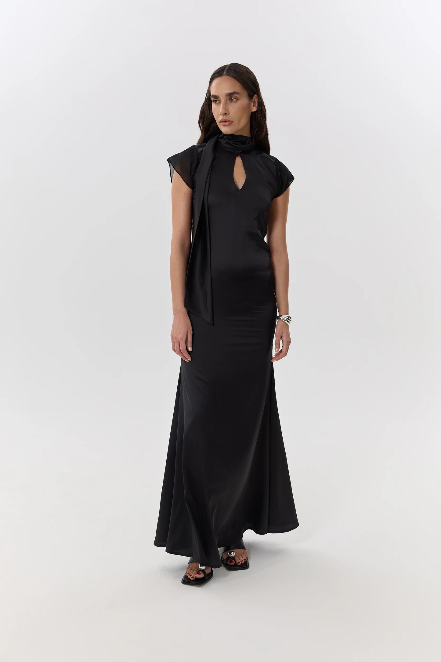 Silk Chiffon Maxi Dress