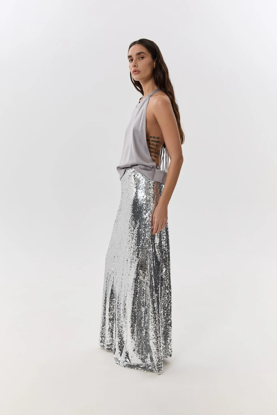 Sequin Maxi Skirt